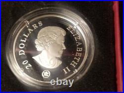 2008 Canad $20 Silver Coin Amethyst Crystal Snowflake