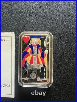 2008 Canada $15 Sterling Sterling Silver Jack of Hearts Playing Card Coin RCM