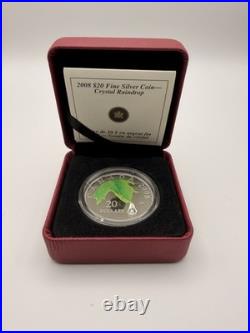 2008 Canada $20 Fine Silver Coin Crystal Raindrop 2008 Canada $20 Fine Silver Coin Crystal Raindrop