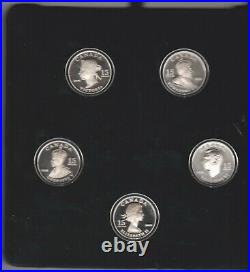 2008 Collection 5 Fine Silver $15 Coins High Relief Vignettes of Royalty