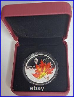 2009 AUTUMN SHOWERS CRYSTAL RAINDROP PROOF $20 FINE SILVER COIN WithCOA 1465/10000