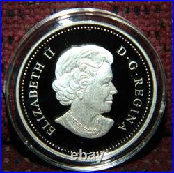 2009 CANADA $8 MAPLE OF WISDOM DRAGON SILVER COIN WithHOLOGRAM & CRYSTAL INSET