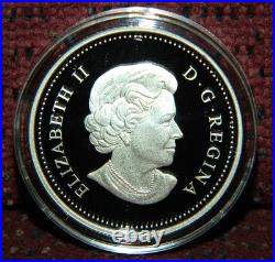 2009 CANADA $8 MAPLE OF WISDOM DRAGON SILVER COIN WithHOLOGRAM & CRYSTAL INSET