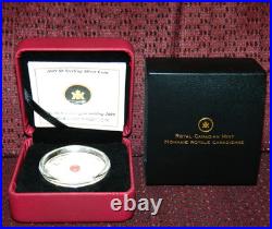 2009 CANADA $8 MAPLE OF WISDOM DRAGON SILVER COIN WithHOLOGRAM & CRYSTAL INSET
