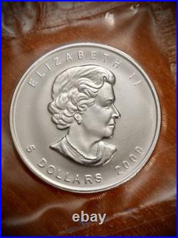 2009 Canada $5 Fine Silver 1oz Maple Leaf Coin/Brandenburg Gate Privy RCM Sealed