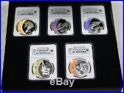 2009 Canada Silver $25 Olympics 5 Hologram Coin Set PF70 UC 5 NGC Coins
