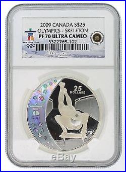2009 Canada Silver $25 Olympics 5 Hologram Coin Set PF70 UC 5 NGC Coins