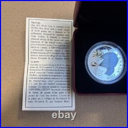 2010 $20 Fine Silver Coin Maple Leaf Crystal Raindrop