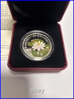 2010 $20 Fine Silver Coin- Water Lily