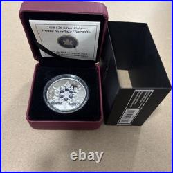 2010 CANADA $20 Swarovski Tanzanite Crystal SNOWFLAKE Proof Silver Coin