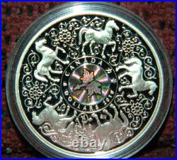 2010 CANADA $8 MAPLE OF STRENGTH HORSE PROOF SILVER COIN WithHOLOGRAM + BOX