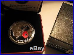 2010 Canada Poppy Silver Coloured Dollar Coin Extremely Low Mintage And Rare
