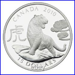 2010 Canada $15 Fine Silver Coin Year of the Tiger