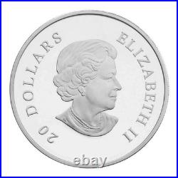 2010-Canada $20 Crystal Snowflake Blue Pure Silver Coin
