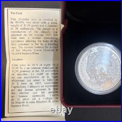 2010 Canada $20 Fine Silver Coin First Banknotes 75th Anniversary