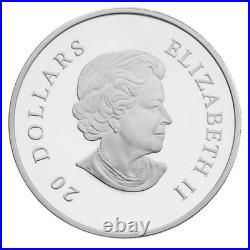 2010 Canada $20 Fine Silver Coin Moonlight Crystal Pinecone