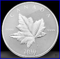 2010 Canada $5 Silver Piedfort Maple Leaf Coin 1oz. 9999 fine silver proof