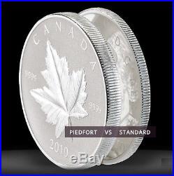 2010 Canada $5 Silver Piedfort Maple Leaf Coin 1oz. 9999 fine silver proof