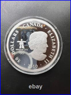 2010 Canada 5 oz Fine Silver $50 Coin Olympic Winter Games Look of the Games