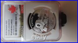 2010 Canada Locomotives Train Selkirk, NGC Graded 9999 Silver $20 PR PF 69