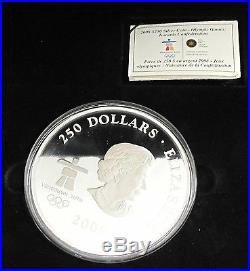 2010 Canada Vancouver Olympic Games $250 dollars 1 kilo coin 9999 silver proof