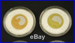 2011-2012 Canada $5 RCM Full Moon Sterling Silver & Niobium 4-Coin Set