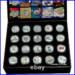 2011 2015 Canada Complete $20 for $20 $25 for $25 20 Coin Pure Silver Set W Case