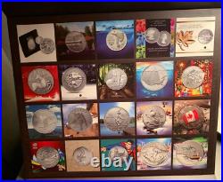 2011 2016 collection of $20 for $20 and $25 for $25.9999 Silver coins Canada
