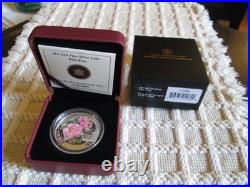 2011 $20 Canada Proof Fine Silver Coin Wild Rose With Swarovski Crystal
