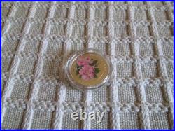 2011 $20 Canada Proof Fine Silver Coin Wild Rose With Swarovski Crystal