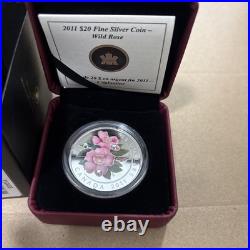 2011 $20 Wild Rose Pure Silver Coin