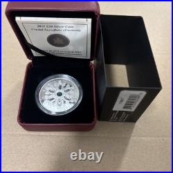 2011 $20 silver coin crystal snowflake (emerald)
