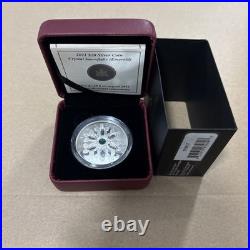 2011 $20 silver coin crystal snowflake (emerald)