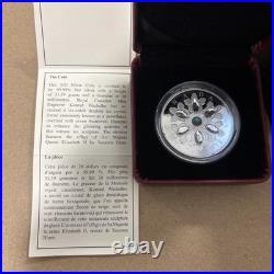 2011 $20 silver coin crystal snowflake (emerald)