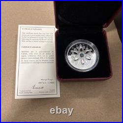 2011 $20 silver coin crystal snowflake (emerald)