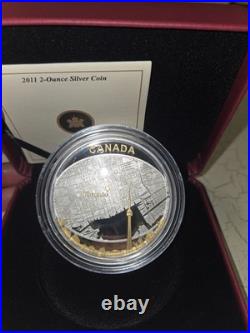 2011 $25 Toronto City Map Pure Silver Coin
