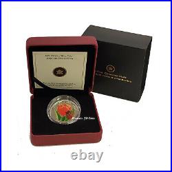 2011 Canada $20 Tulip With Venetian Glass Ladybug 99.99% Fine Silver Coin