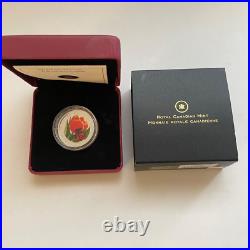 2011 Canada $20 Tulip with Venetian Glass Ladybug 0.9999 Fine Silver Coin