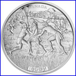 2011 Canada $250 1 Kilo Pure Silver Coin 375th Anniversary of Lacrosse