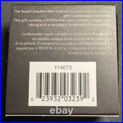 2011 Canada $4 Dollars Born in 2011 Baby Feet Pure Silver Coin