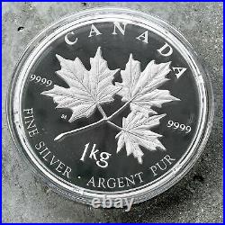 2011 Canada Kilo. 9999 Fine Silver Coin $250 Maple Leave No COA