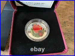 2011 Canadian Mint $20 Fine Silver Coin Tulip with Ladybug