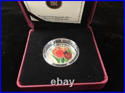 2011 Canadian Mint $20 Fine Silver Coin Tulip with Ladybug Canada