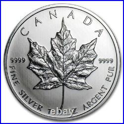 2011 Coin, Canada Coin, 5 Dollars Coin, Silver Maple Leaf Coin, (10pcs)