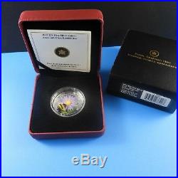 2012 $20 Fine Silver Coin ASTER & BUMBLE BEE Venetian Glass BOX & COA