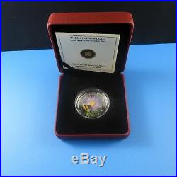 2012 $20 Fine Silver Coin ASTER & BUMBLE BEE Venetian Glass BOX & COA