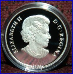 2012 CANADA $15 LUNAR YEAR OF THE DRAGON. 9999 1OZ PROOF SILVER COIN WithBOX & COA