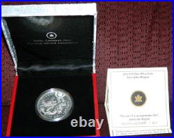 2012 CANADA $15 LUNAR YEAR OF THE DRAGON. 9999 1OZ PROOF SILVER COIN WithBOX & COA