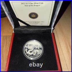 2012 Canada $15 Year of the Dragon 1 Ounce Pure Silver Coin