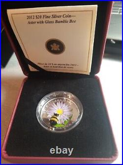 2012? Canada $20 Aster with Venetian Glass Bumble Bee? Pure Silver Coin
